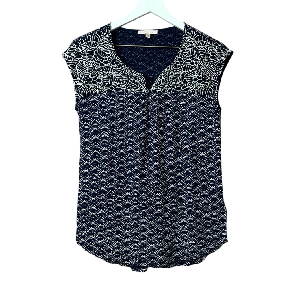 Skies Are Blue Sleeveless Navy Top Women Sz M